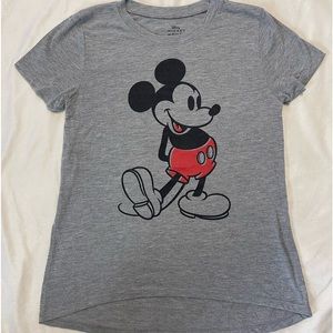 Disney Mickey Mouse High Low Women's Shirt Gray Size Small